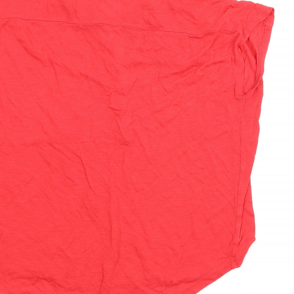 New Look Womens Red Basic T-Shirt Size 14