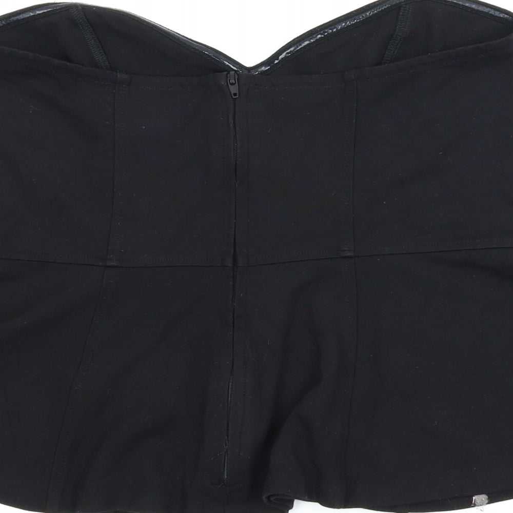 H&M Womens Black Cropped Blouse Size M