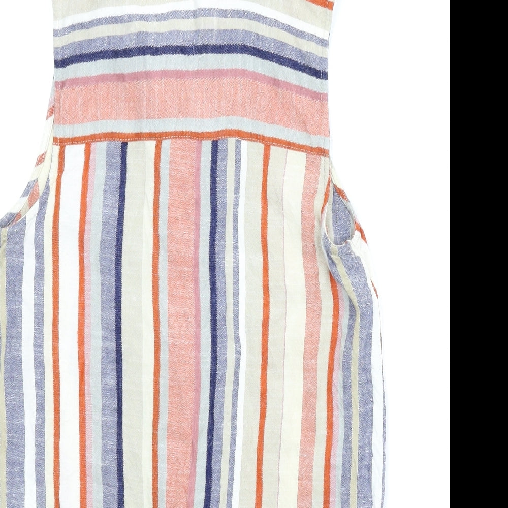 Warehouse Womens Multicoloured Striped Basic Blouse Size 10