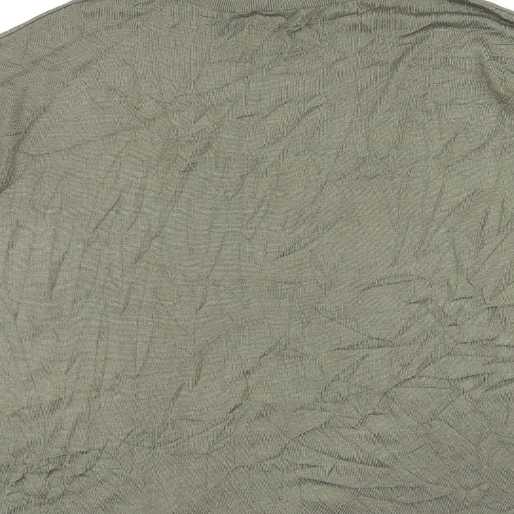 H&M Womens Green Basic T-Shirt Size 4