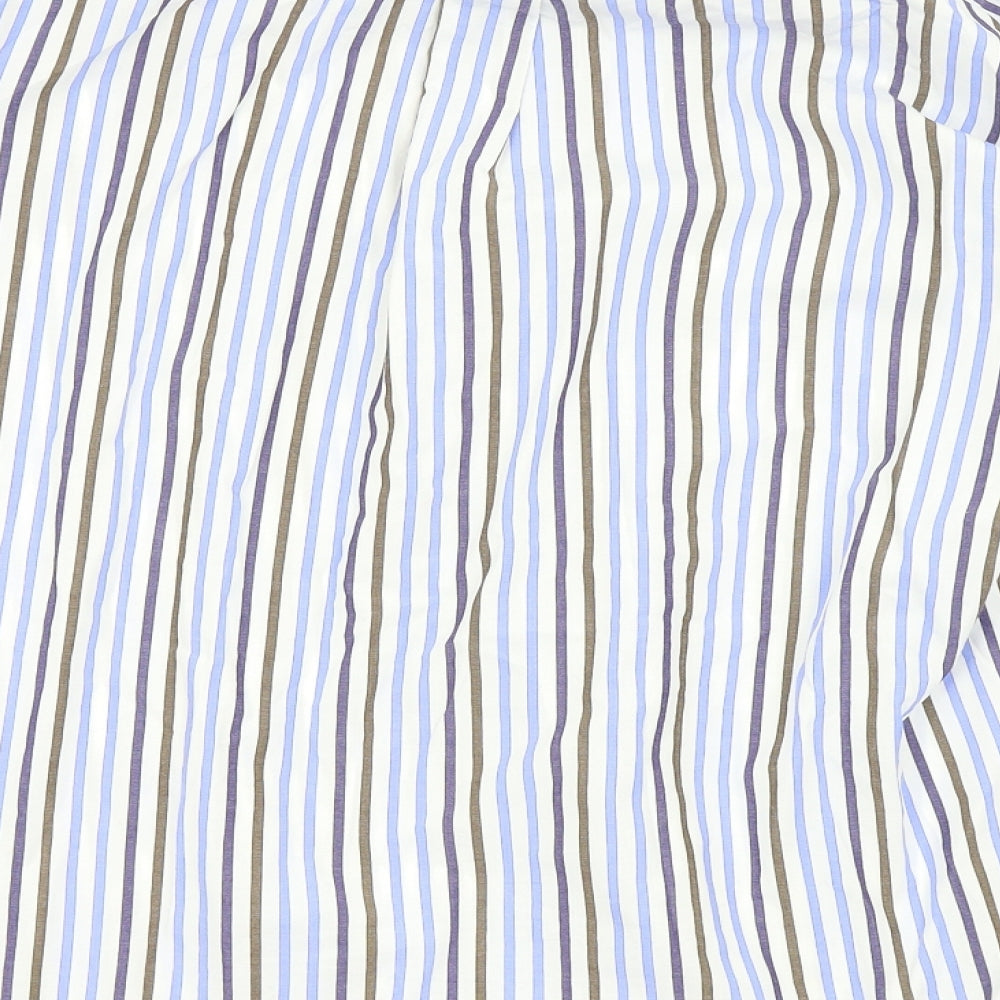 Cotton Traders Mens Blue Check Button-Up Size L