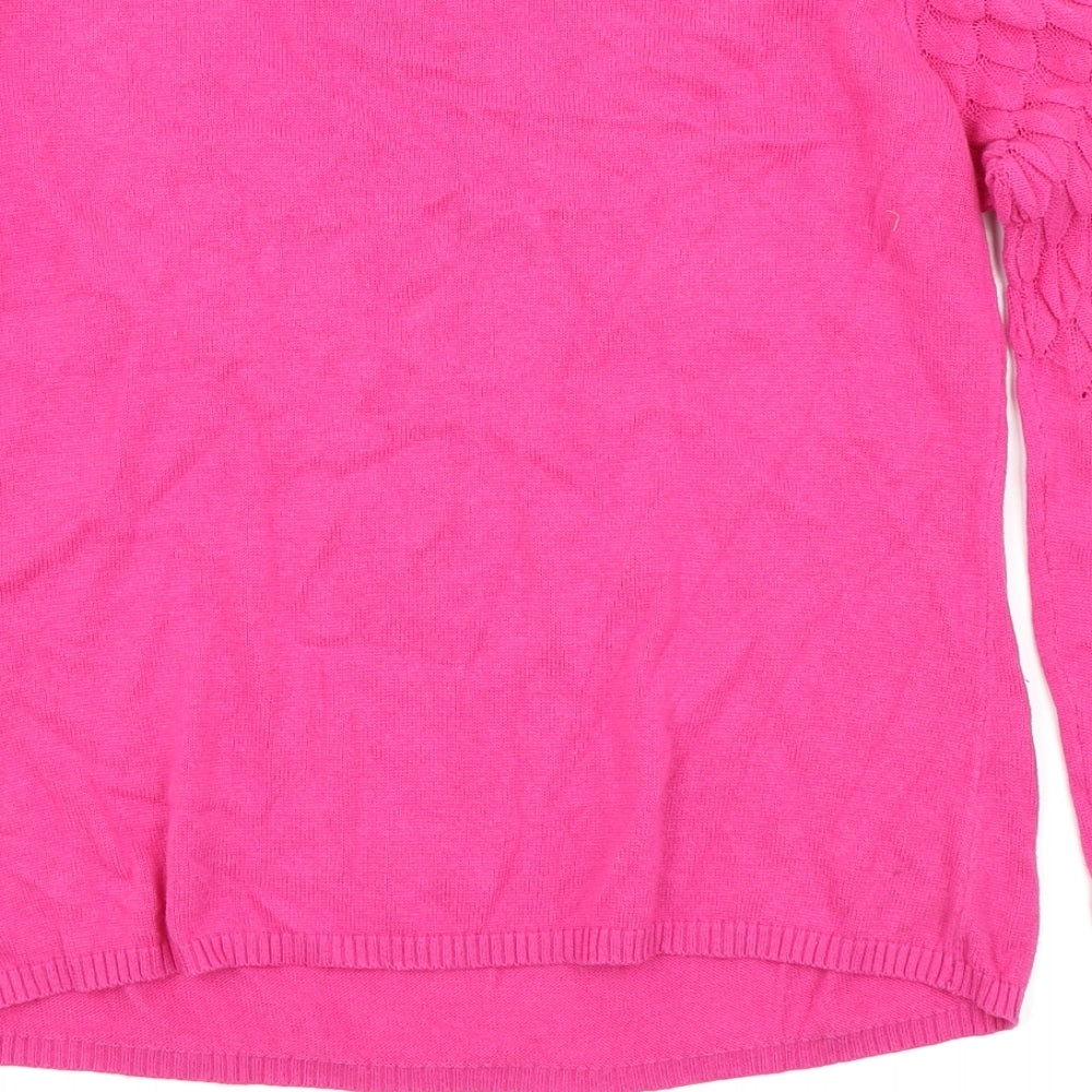 mademoiselle Womens Pink Pullover Jumper Size 10