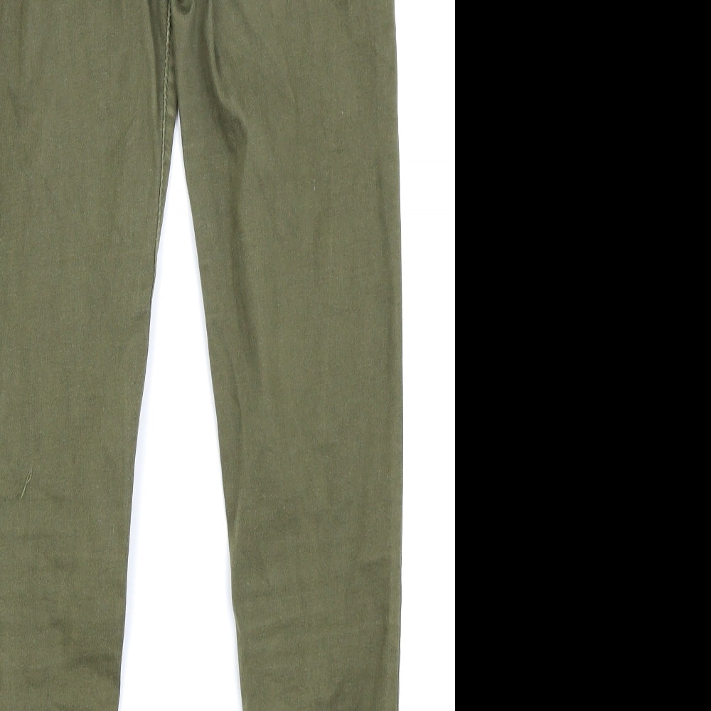MOMOKROM Womens Green Skinny Jeans Size 6 L24 in