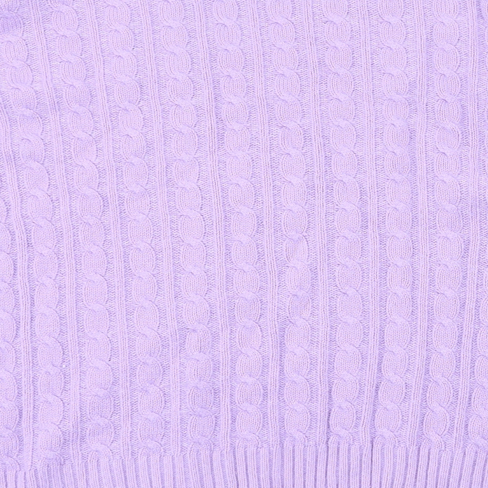 Envy Womens Purple Pullover Jumper Size M