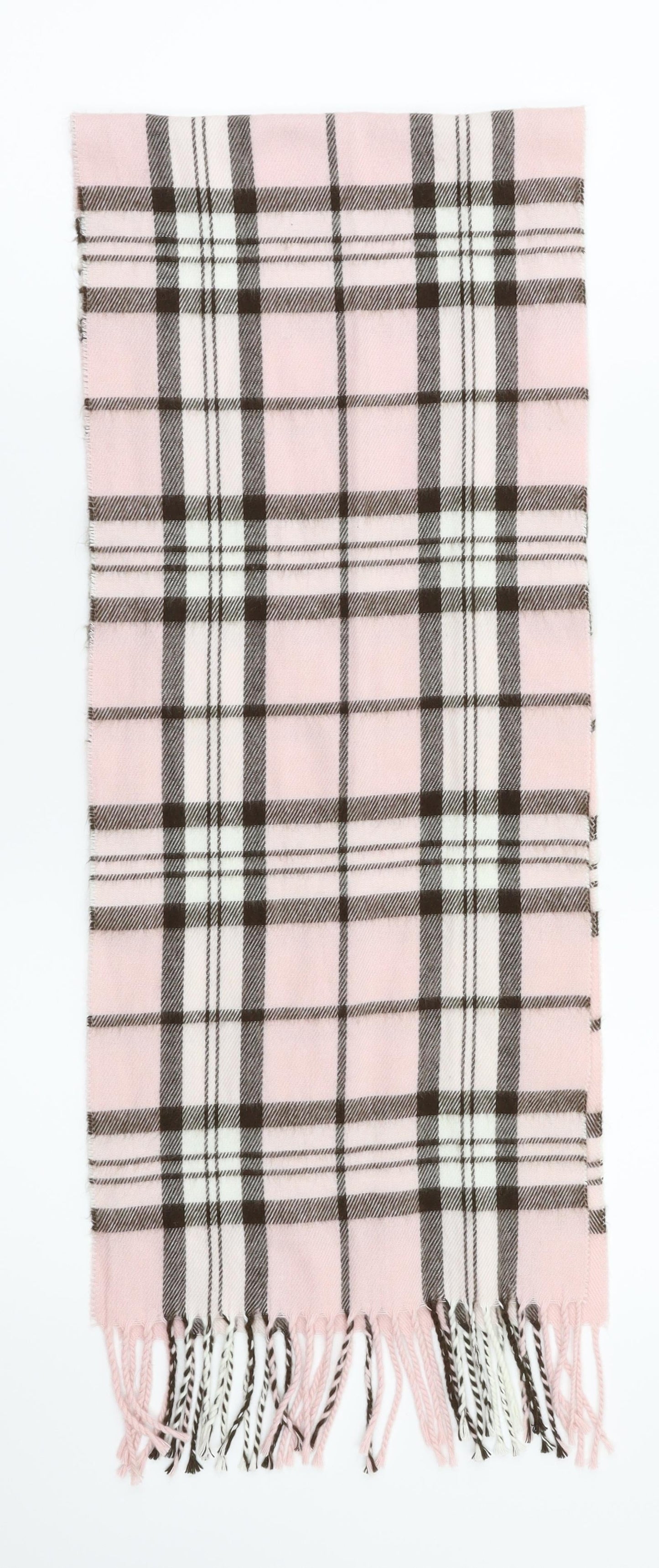 preworn Womens Pink Check Scarf