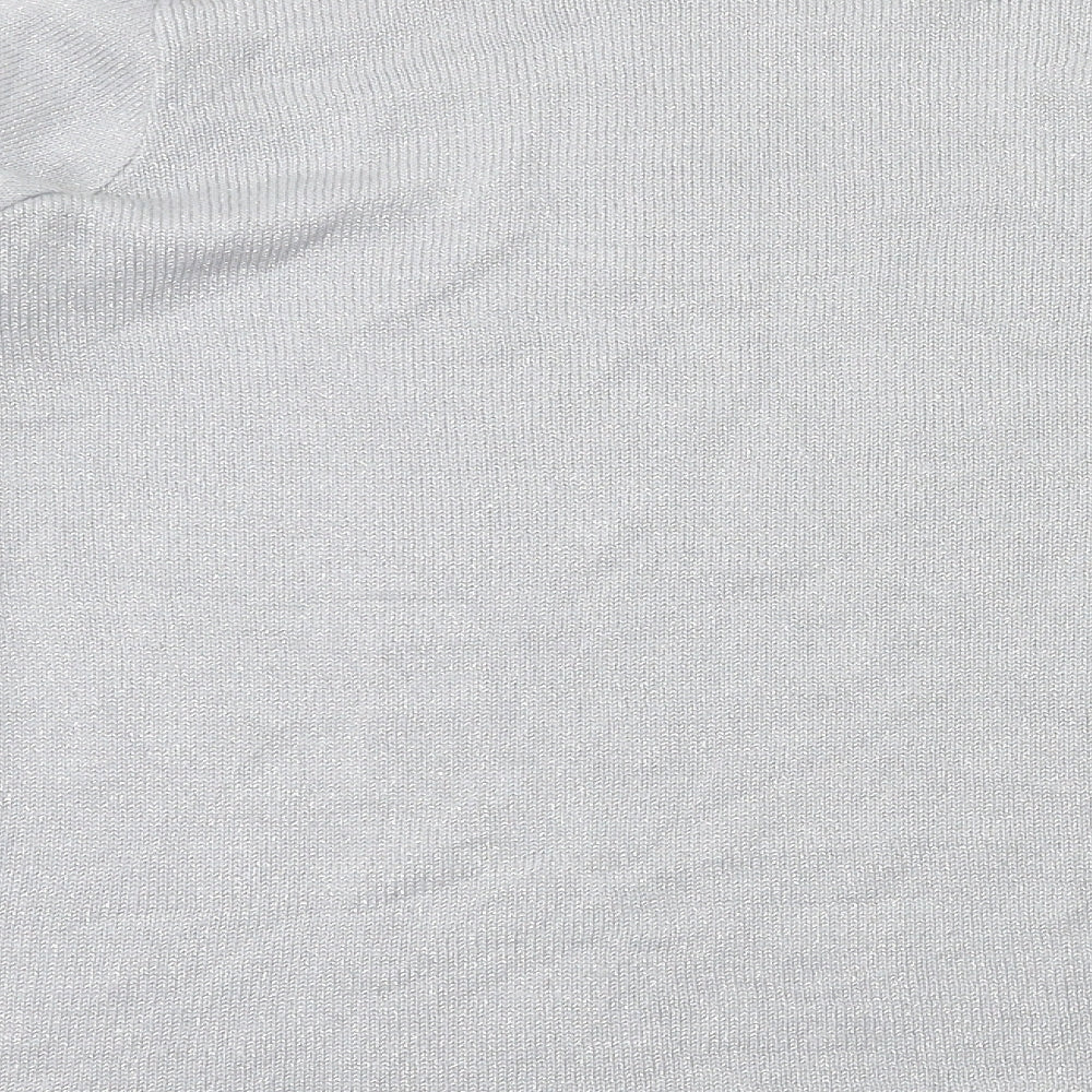 EWM Womens Silver Basic T-Shirt Size M
