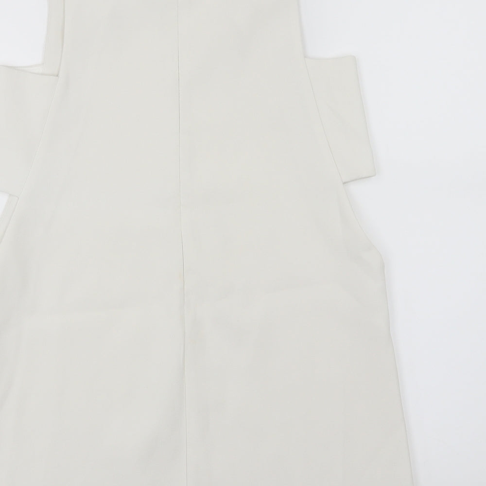 Boohoo Womens White Skater Dress Size 10