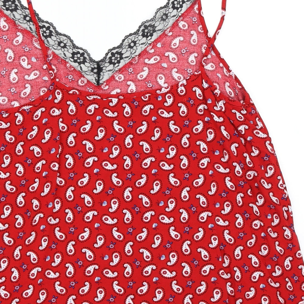 Papaya Womens Red Camisole Blouse Size 12