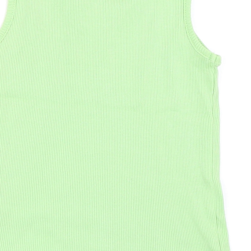 Mothercare Girls Green Basic Tank Size 2-3 Years