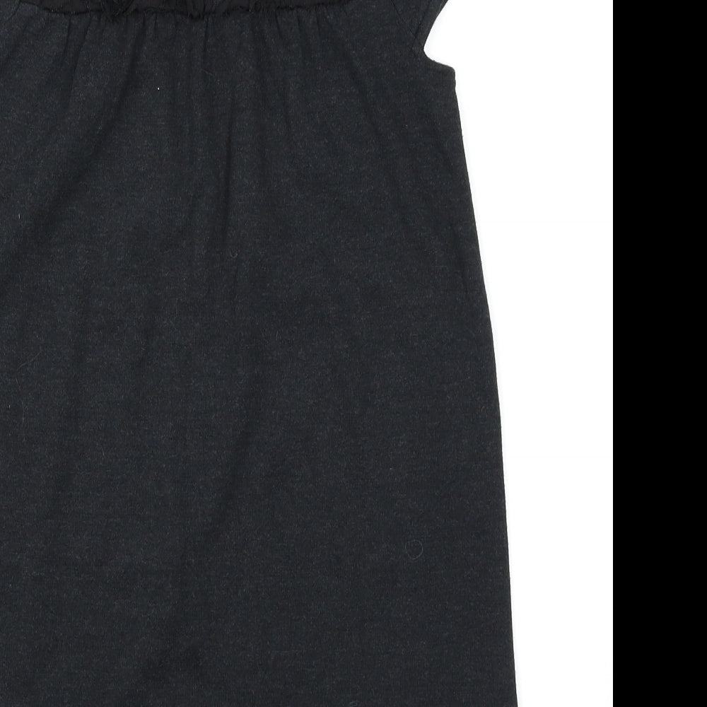 H&M Girls Black Basic Tank Size 5-6 Years