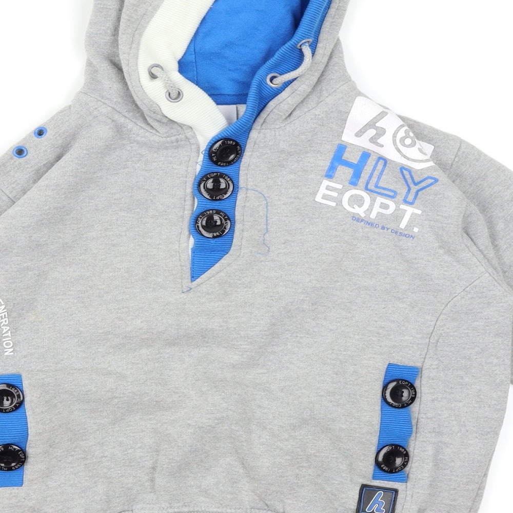 HLY EQPT. Boys Grey Pullover Hoodie Size 9-10 Years