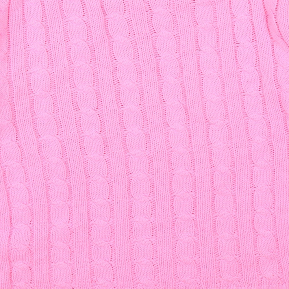 Destiny Womens Pink Pullover Jumper Size S