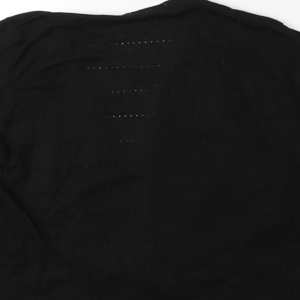 TU Womens Black Knit Cardigan Jumper Size 12