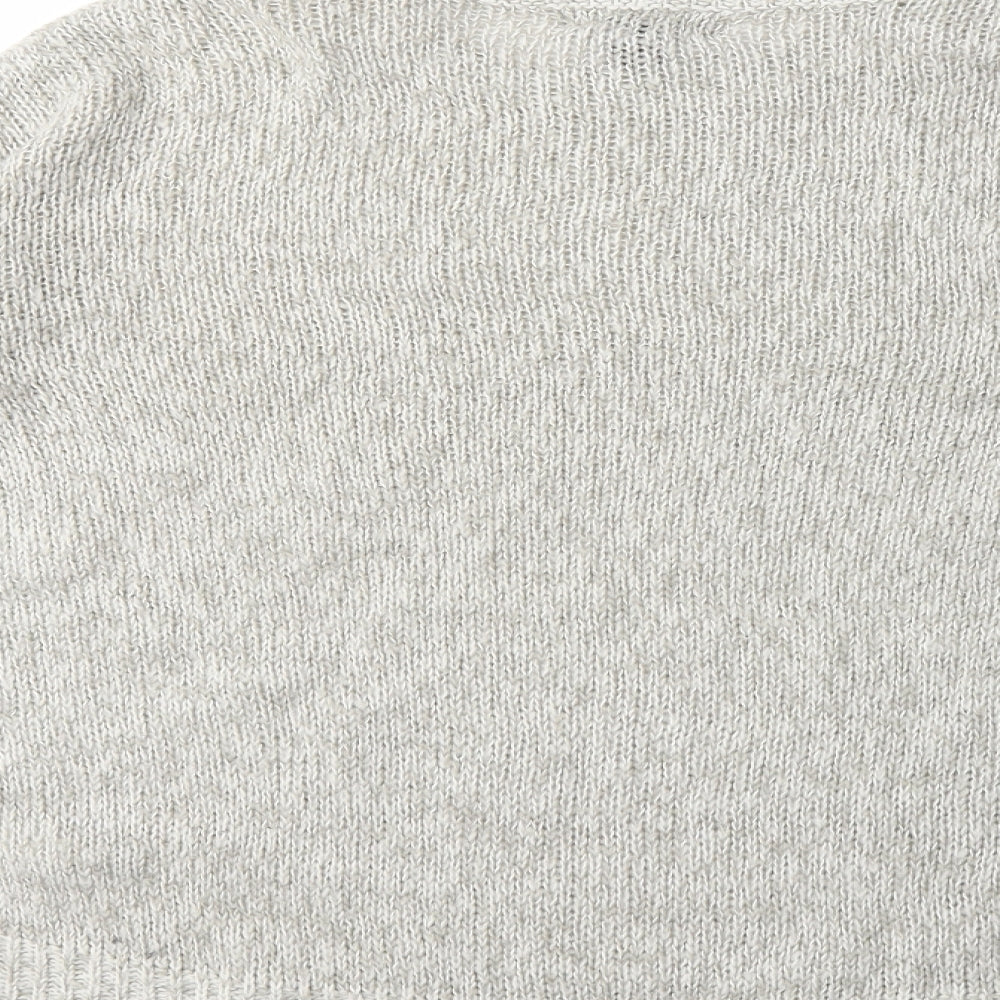 New Look Womens Grey Knit Pullover Jumper Size S