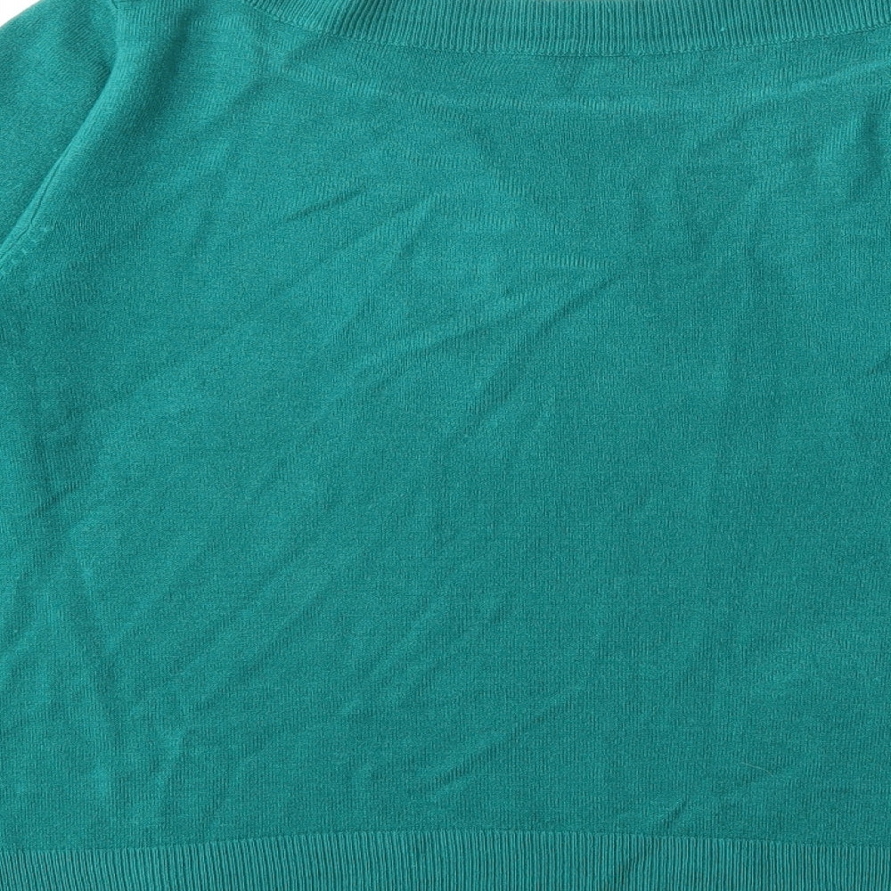 BHS Womens Green Knit Pullover Jumper Size 14