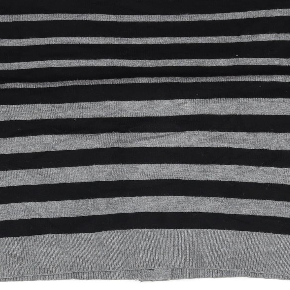 BHS Womens Grey Striped Pullover Jumper Size 12