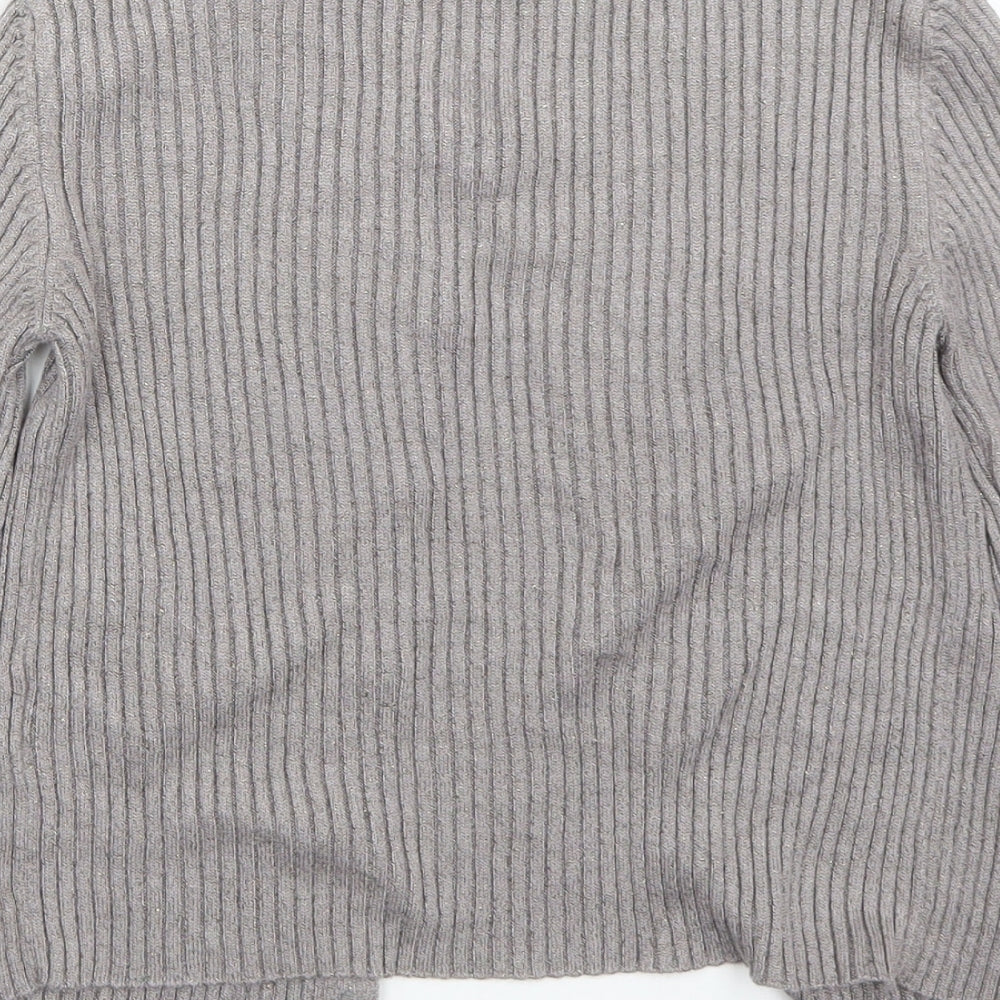 NEXT Girls Grey Cardigan Jumper Size 9 Years