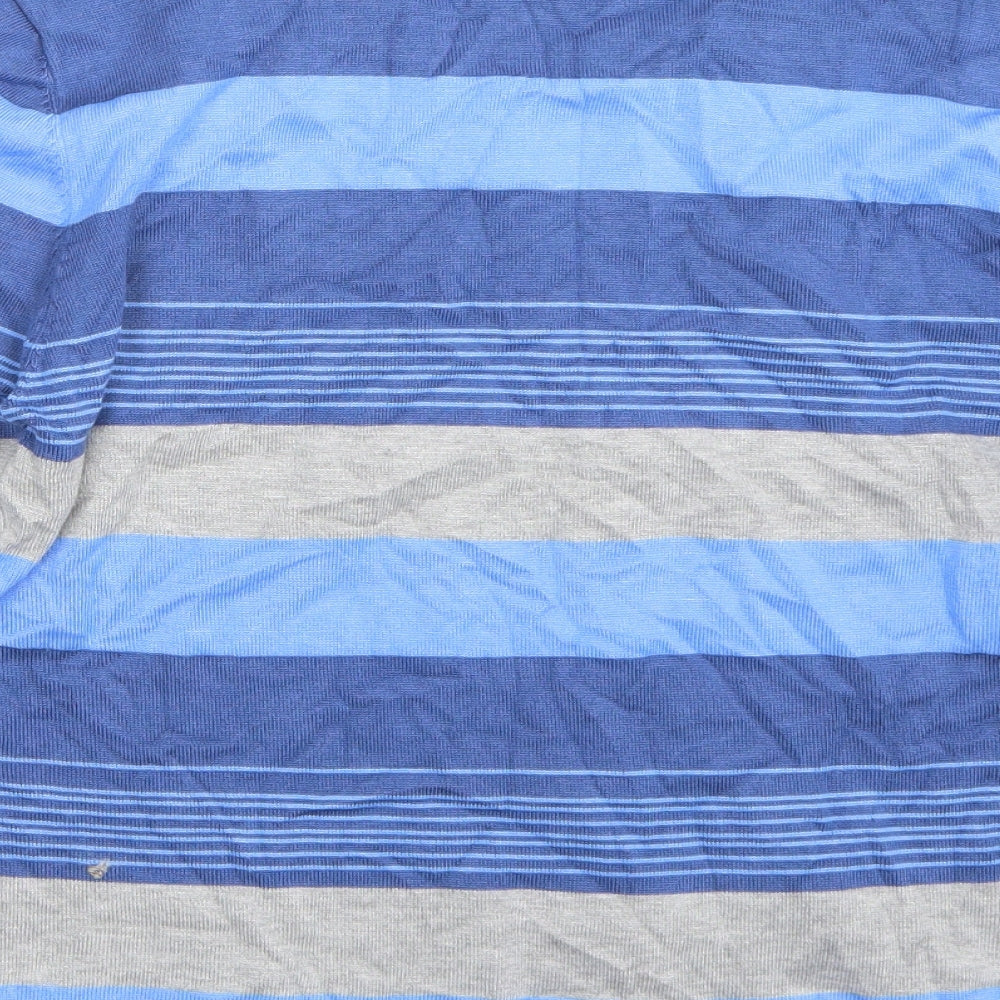 Chianti Womens Blue Striped Pullover Jumper Size L