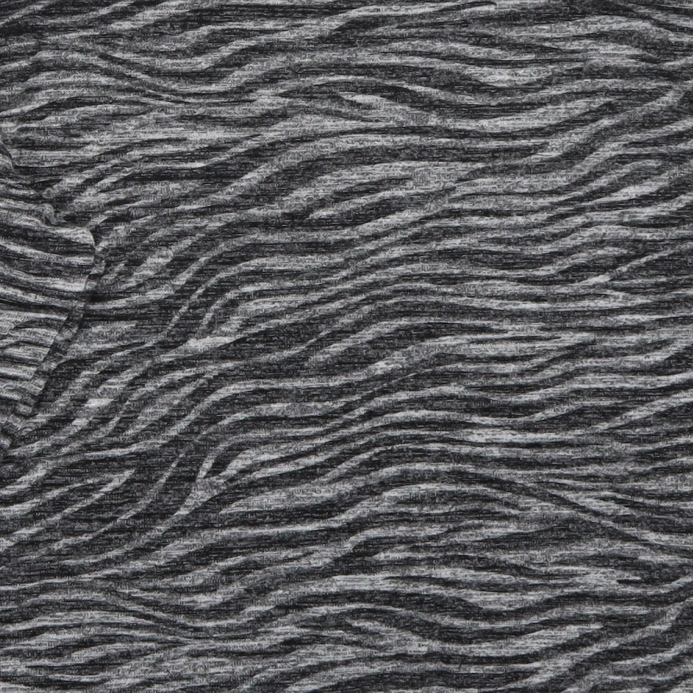 F&F Girls Grey Animal Print Pullover Jumper Size 13 Years