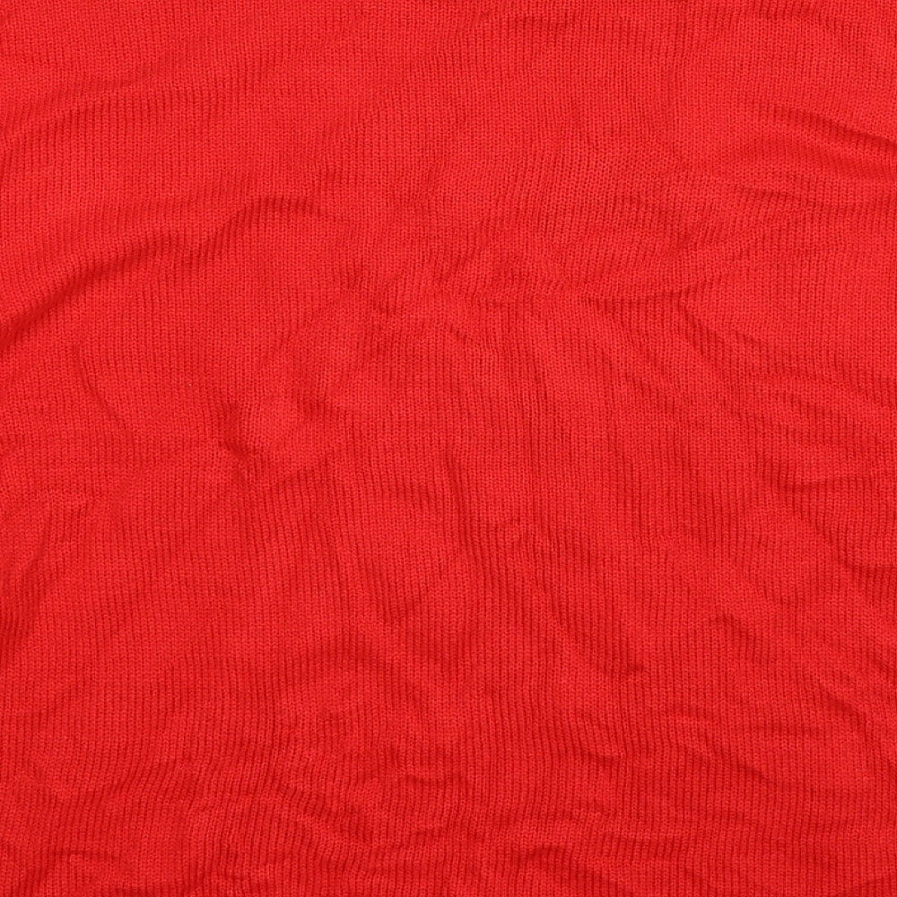 Oasis Womens Red Knit Pullover Jumper Size S - o