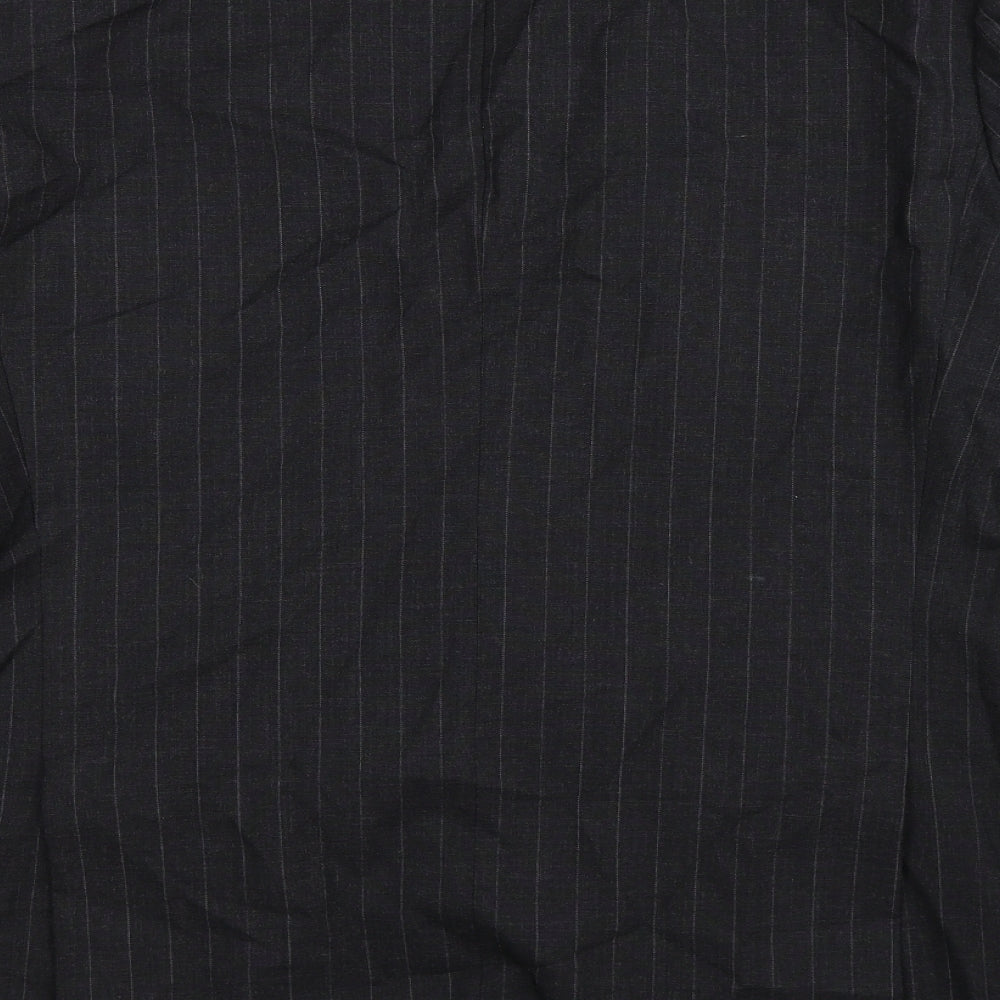 Marks & Spencer Mens Black Striped Jacket Suit Jacket Size 42
