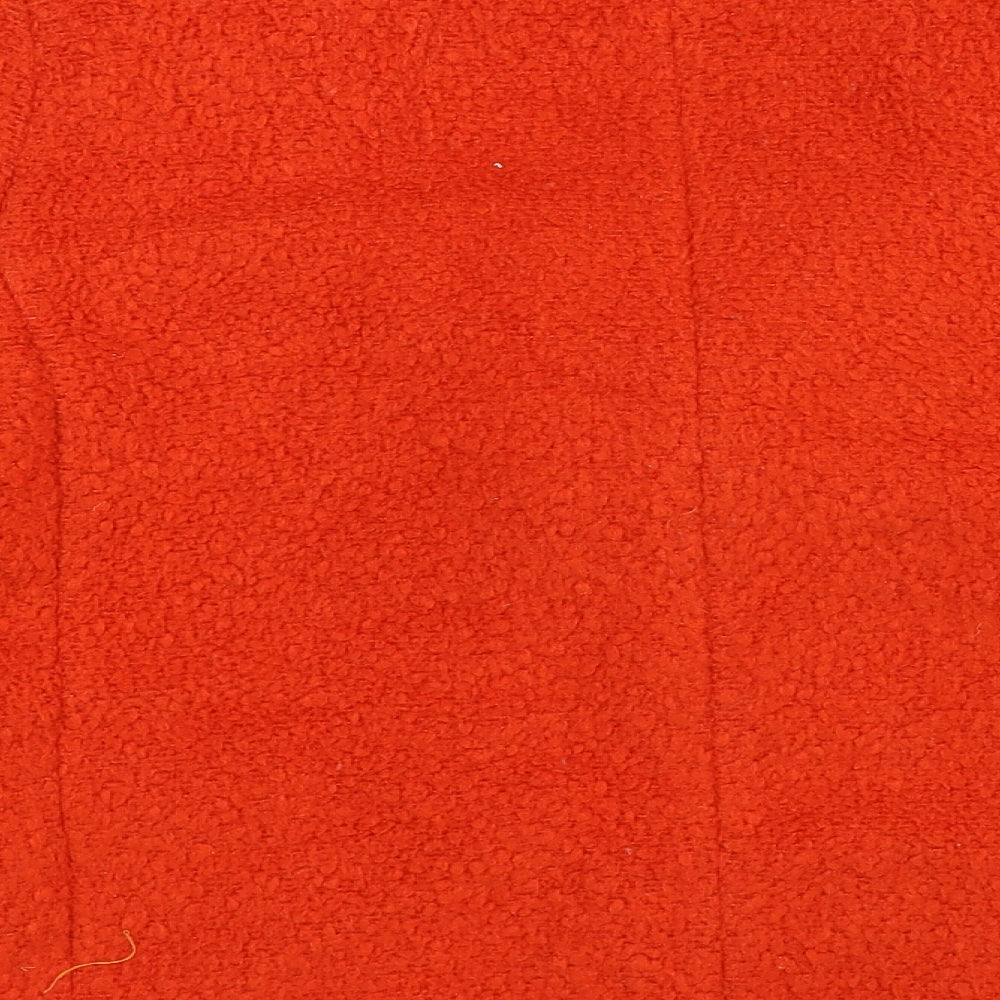 Atmosphere Womens Orange Fleece Jacket Size 10