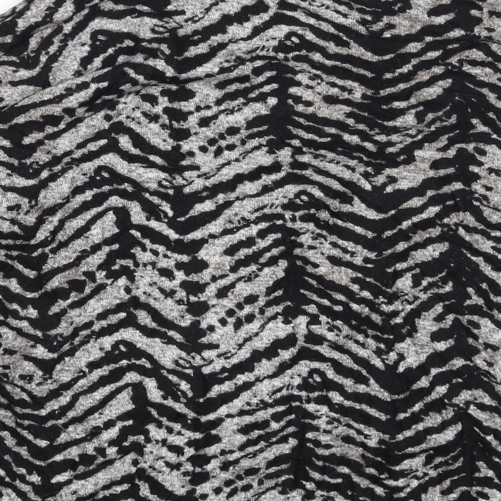 Peacocks Womens Grey Animal Print Pullover Jumper Size 10