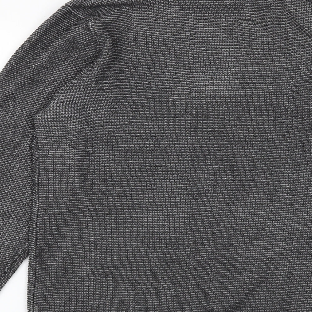 Preworn Womens Grey Geometric Pullover Jumper Size XL