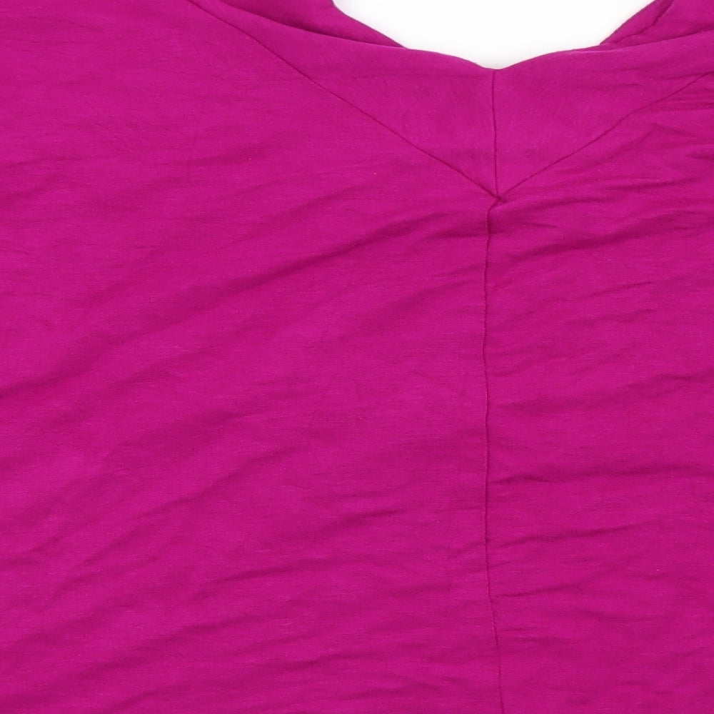 Cupio Womens Purple Basic T-Shirt Size L