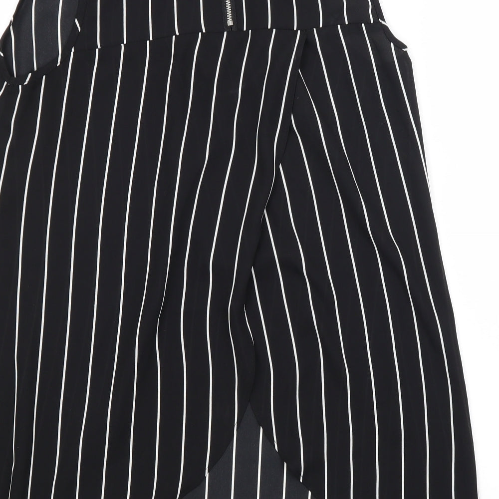 Primark Womens Black Striped Basic Blouse Size 6