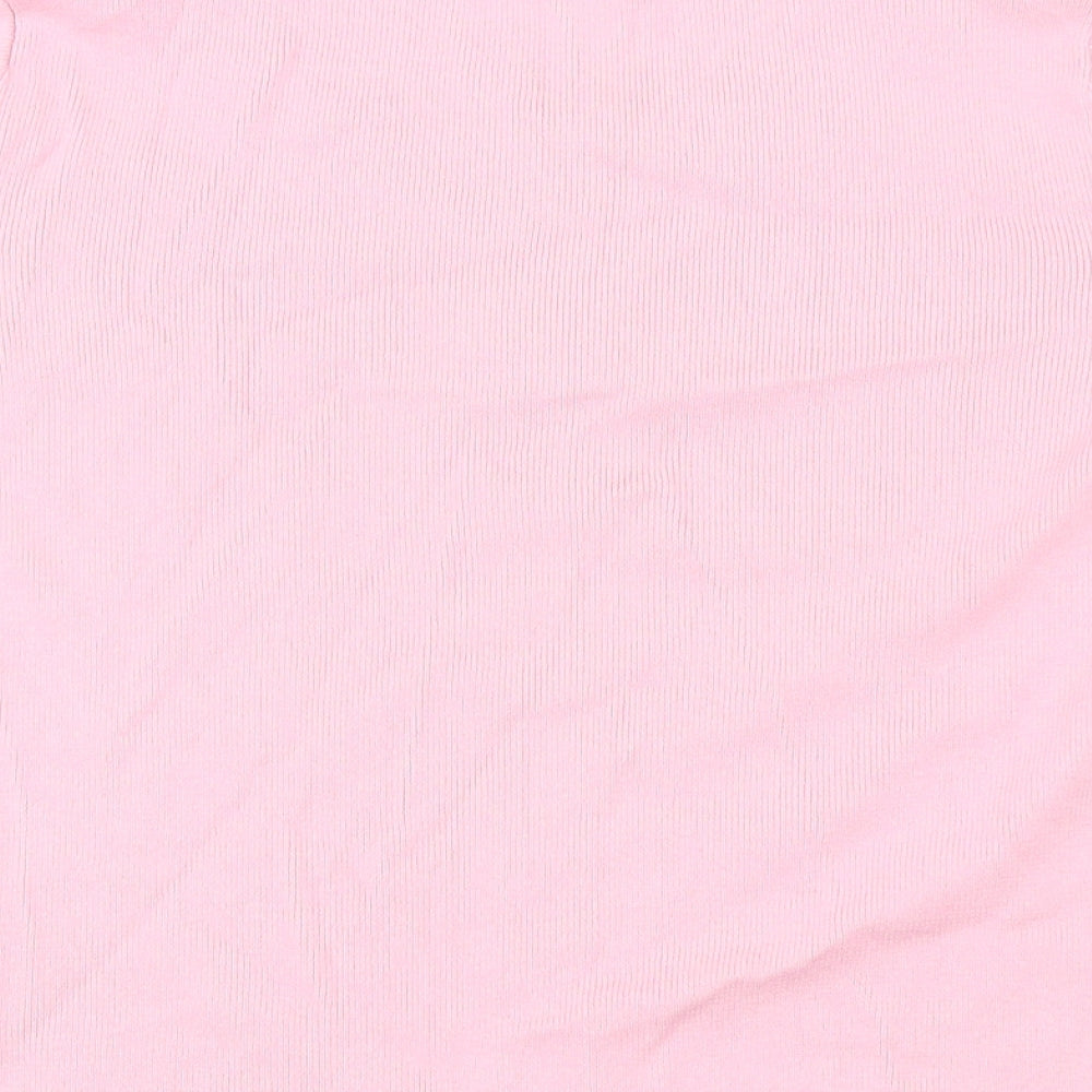 Brand and care label for Jumper women’s pink jumper, size M