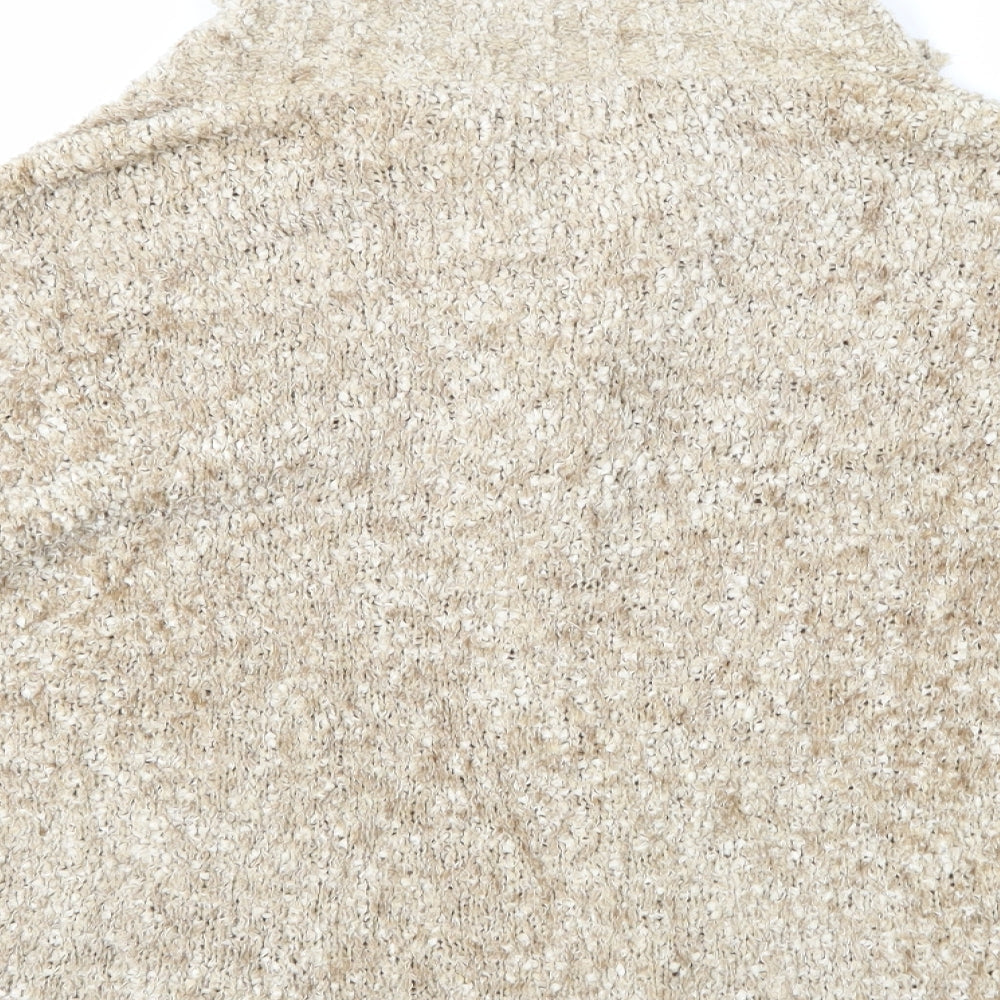 Pure & Natural Womens Beige Cardigan Jumper Size M
