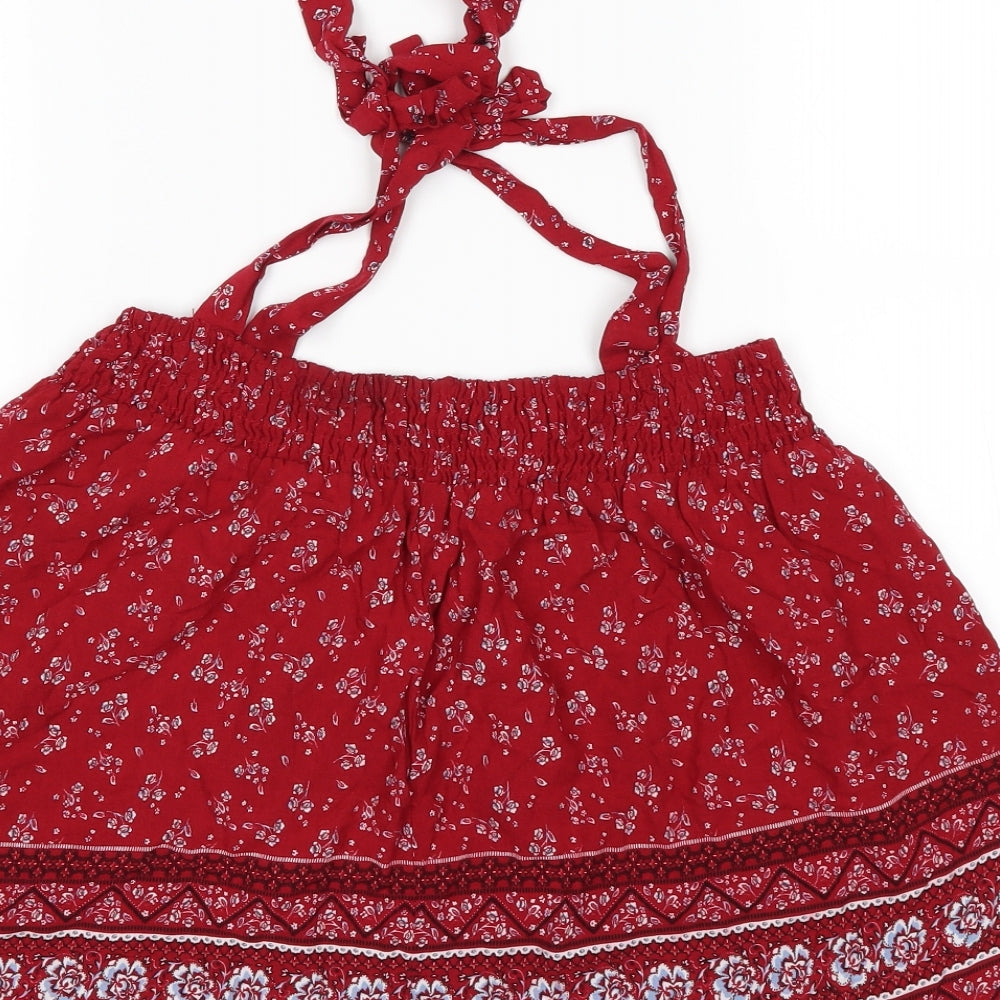 New Look Womens Red Camisole Blouse Size 8