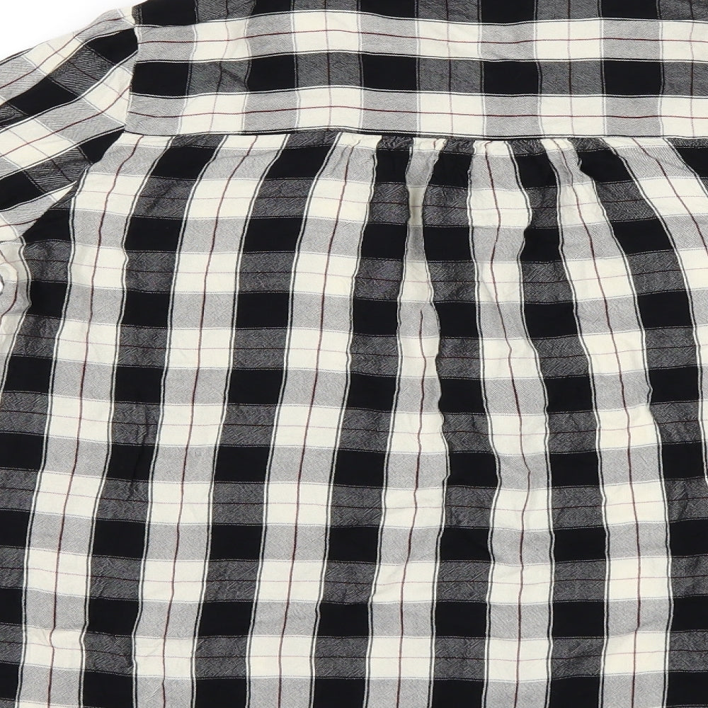 George Boys Black Check Basic Button-Up Size 12 Years