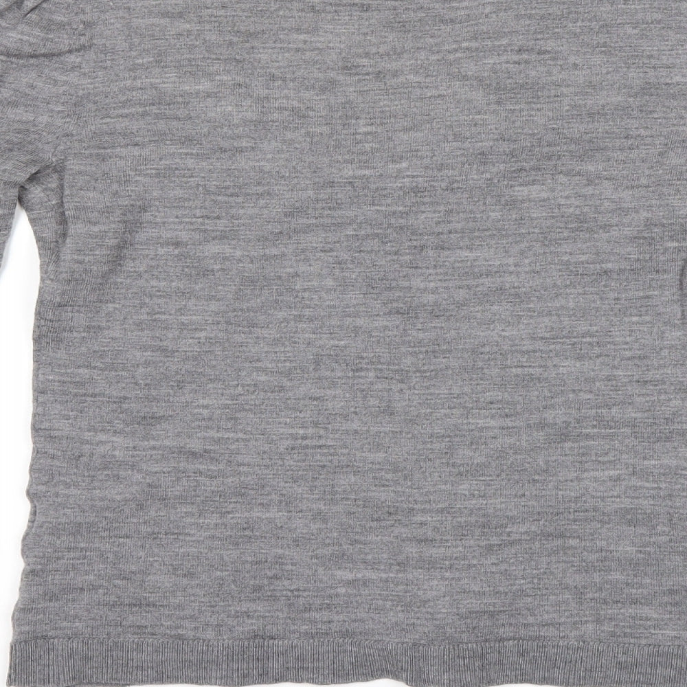 Laura Clément Womens Grey Basic Blouse Size 8