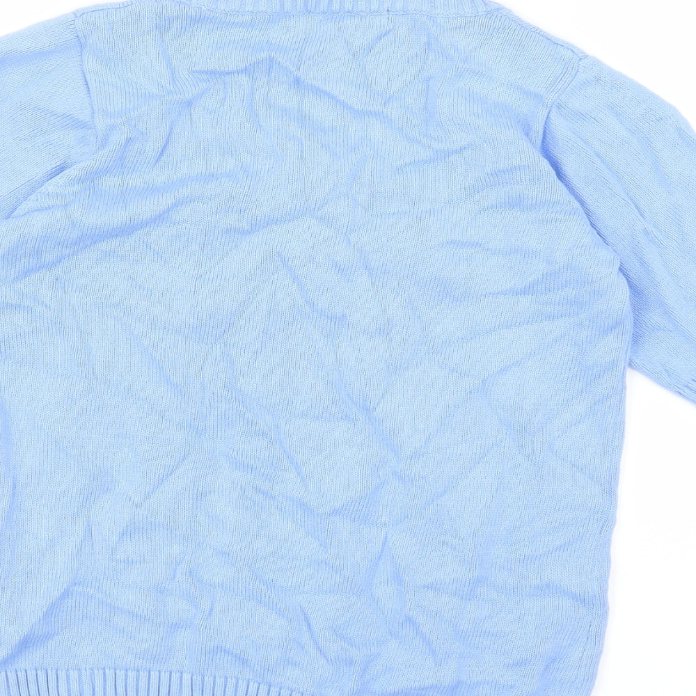 isle Womens Blue Pullover Jumper Size S
