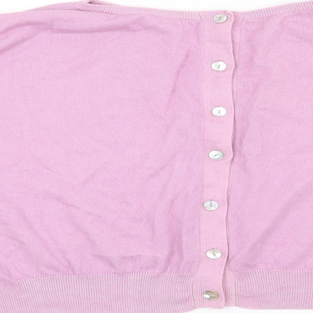 mani stone Womens Purple Cardigan Jumper Size M
