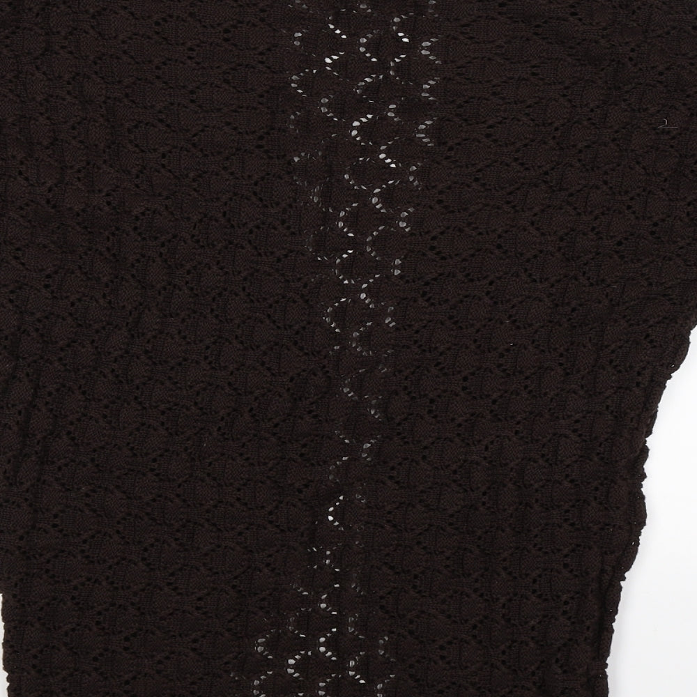 Agenda Womens Brown Knit Cardigan Jumper Size 20
