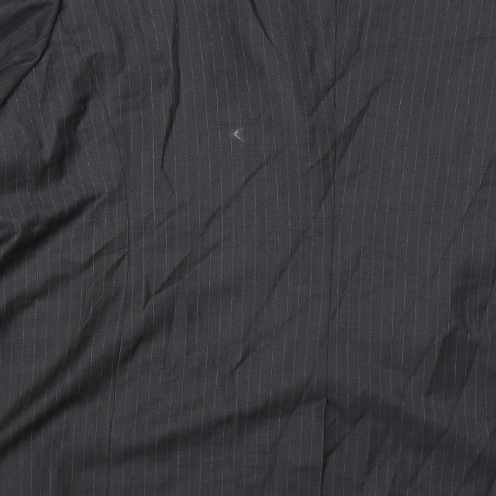 Preworn Mens Grey Striped Jacket Suit Jacket Size 46