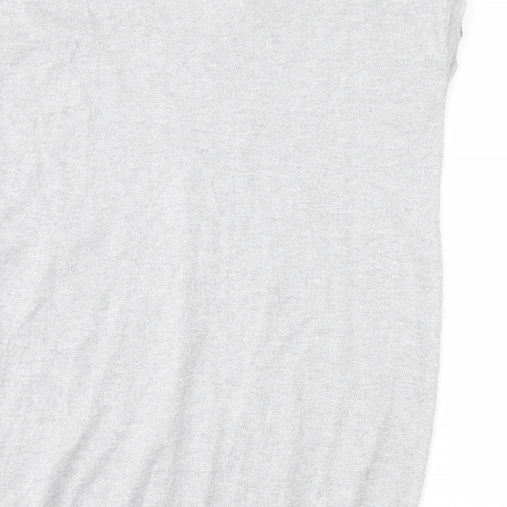 Wallis Womens Silver Basic T-Shirt Size S