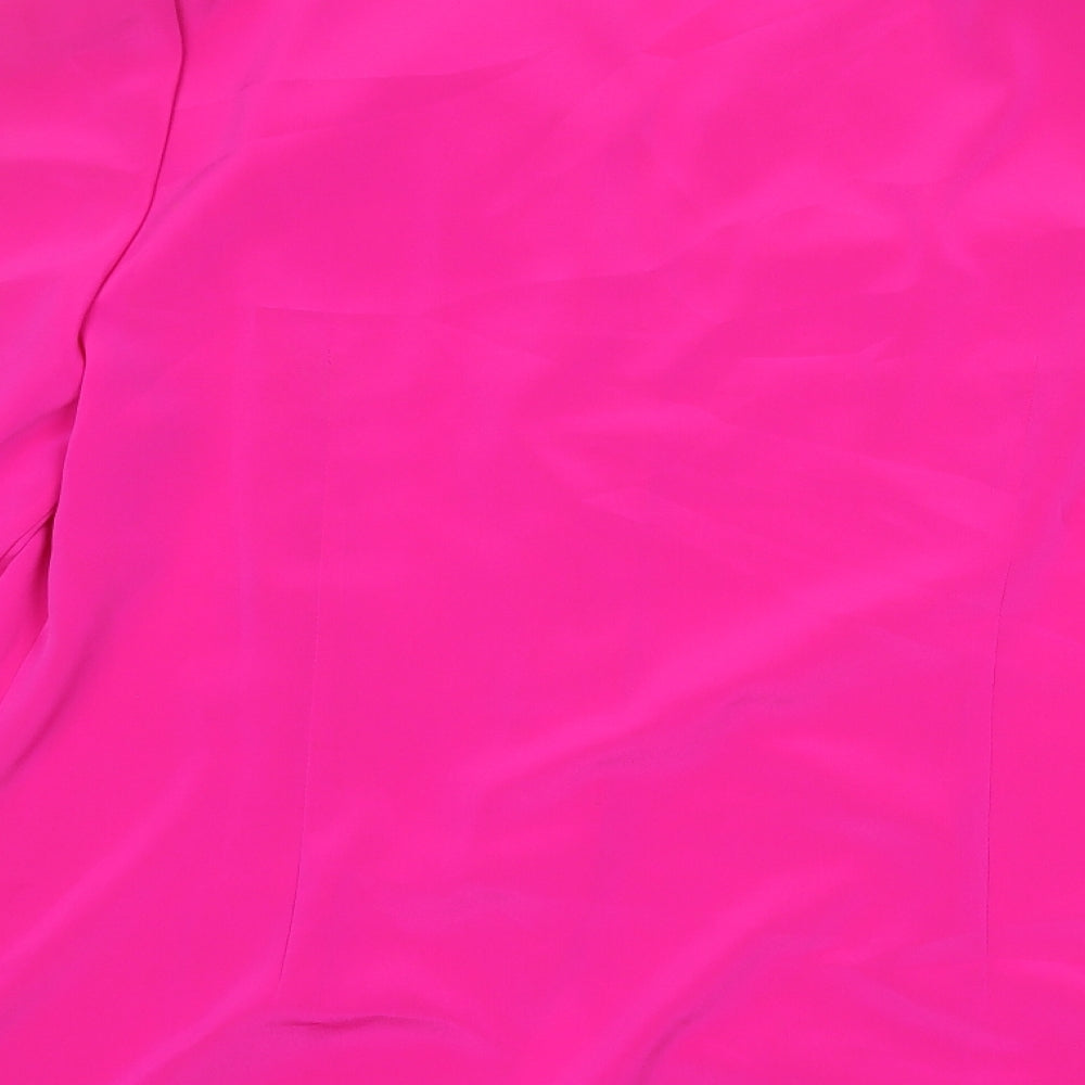 Hermann Lange Womens Pink Jacket Size 10