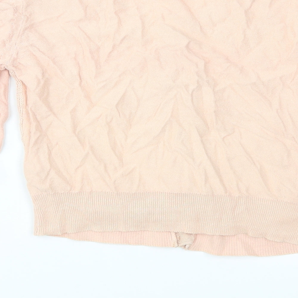 Limited Collection Womens Pink Knit Cardigan Jumper Size 8