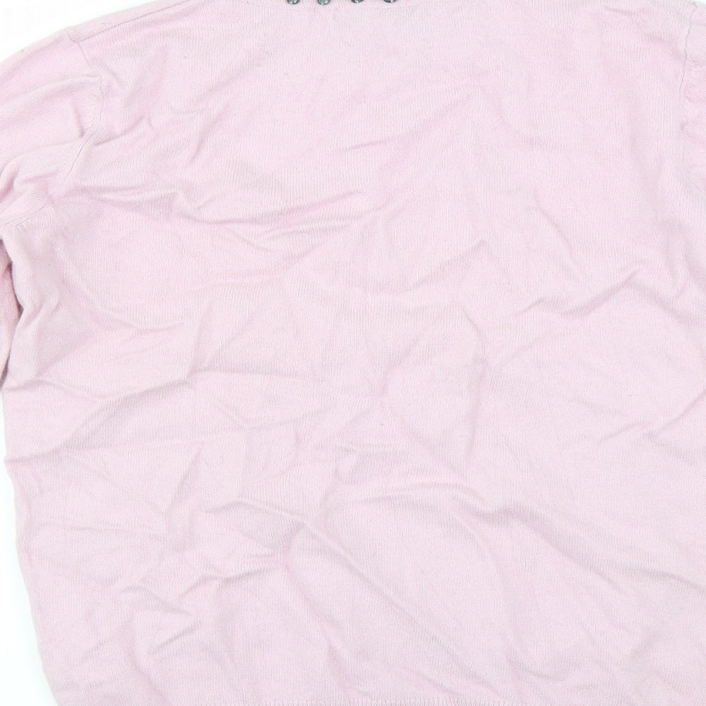 Belle Vere Womens Pink Pullover Jumper Size XL