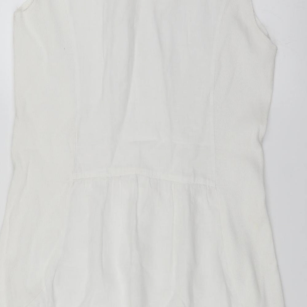 Preworn Womens White Sheath Size M