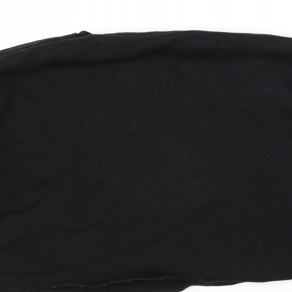 Primark Girls Black Pullover Sweatshirt Size 14-15 Years - cropped merci