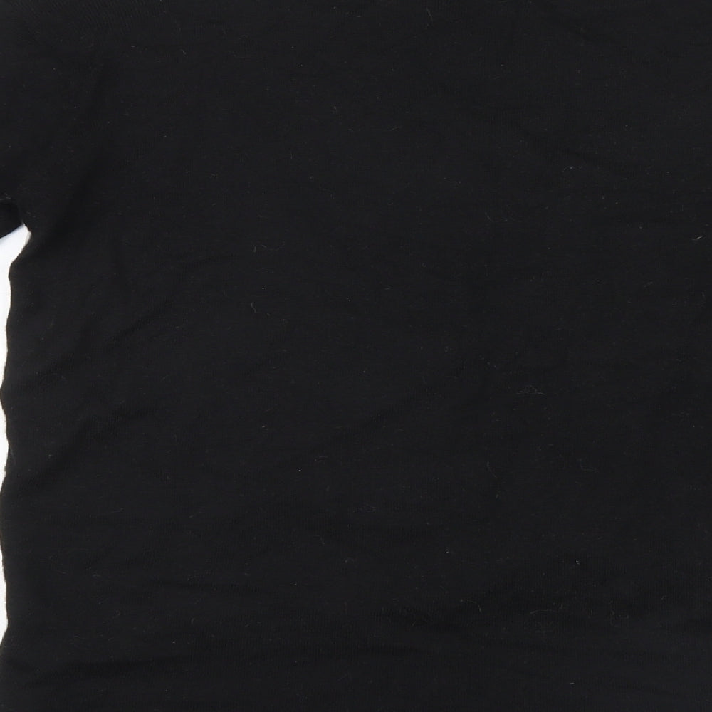 Cream Womens Black Geometric Basic T-Shirt Size XS