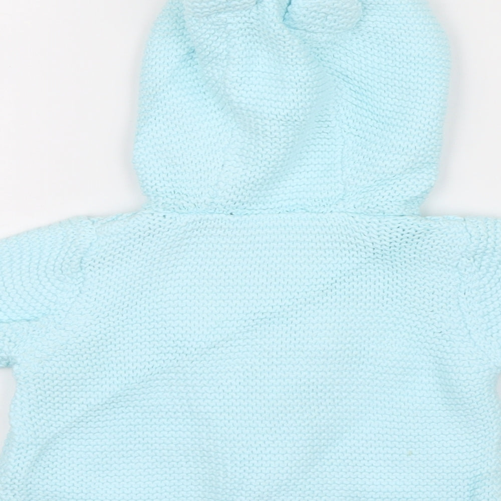 Marks & Spencer Girls Blue Knit Jacket Size 3-6 Months