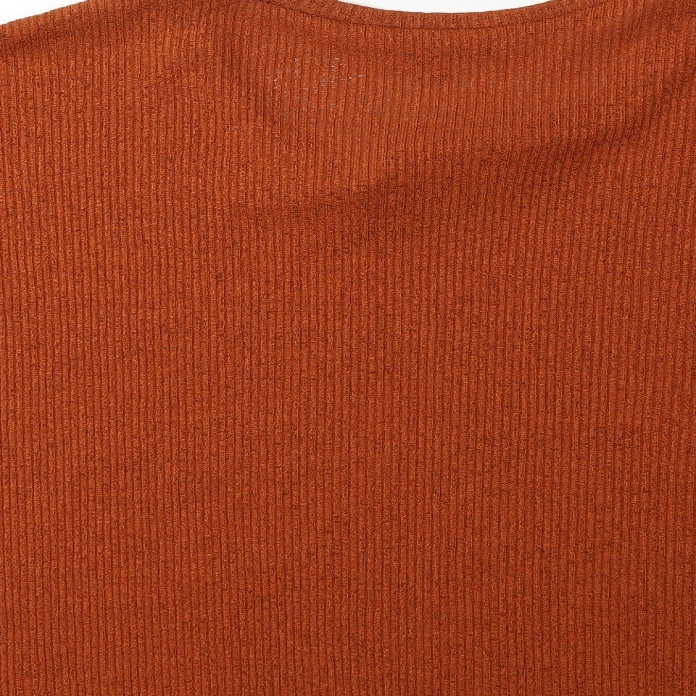 Primark Womens Orange Knit Pullover Jumper Size 18