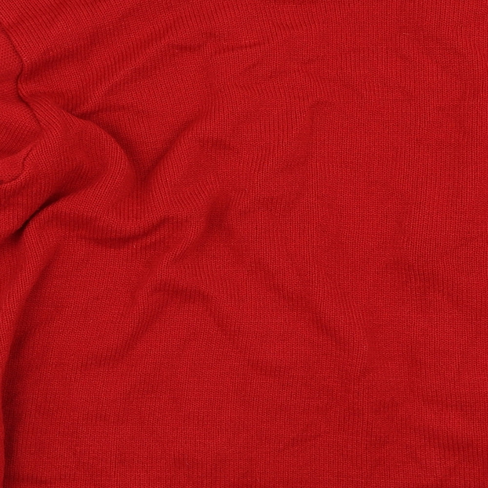 Preworn Womens Red Cardigan Jumper Size M