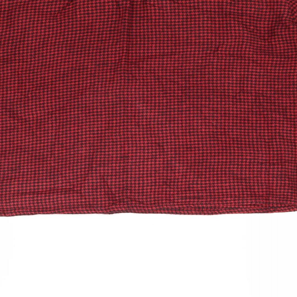 Compania Fantasia Womens Red Houndstooth Pullover Sweatshirt Size XL